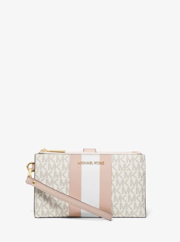 Damske Penazenky Michael Kors Adele Logo Stripe Smartphone Ruzove - Doplnky Michael Kors Slevy | JRHNZ-0213